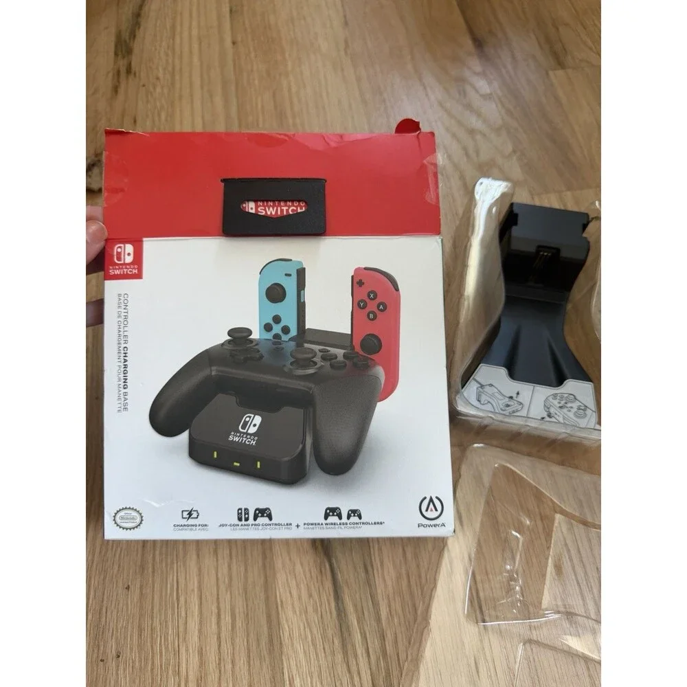 PowerA Controller Charging Base for Nintendo Switch Joy-Con & Pro Black